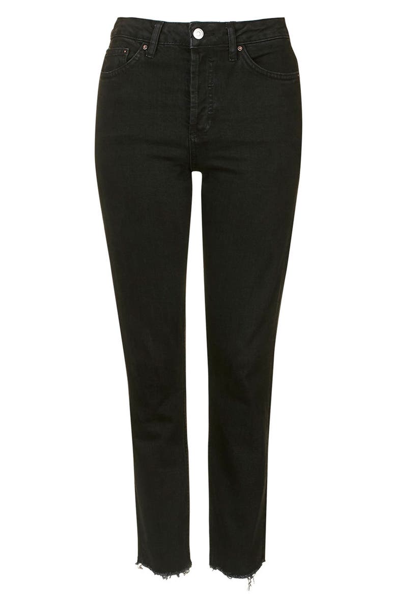 Topshop Raw Hem Straight Leg Jeans, Alternate, color,