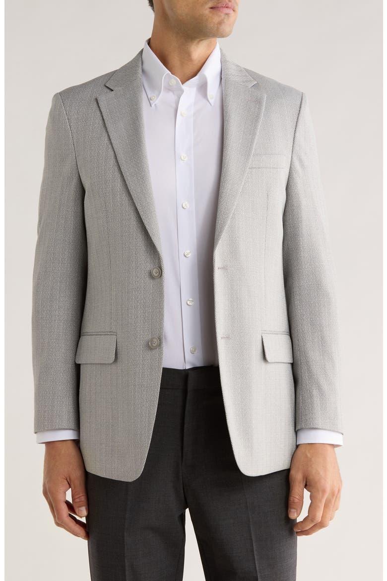 Two-Button Notch Lapel Sport Coat, Main, color, GREY