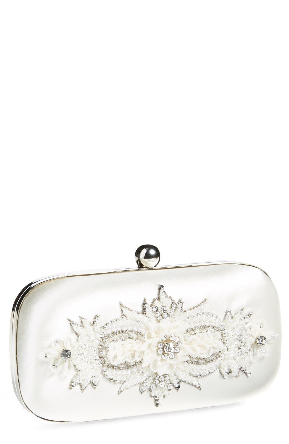 'Narke' Bridal Minaudiere, Main, color, IVORY