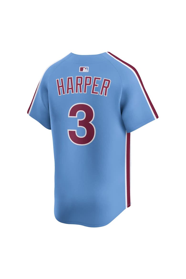 Men's Nike Bryce Harper Light Blue Philadelphia Phillies Alternate Limited Player Jersey, Alternate, color, Light Blue