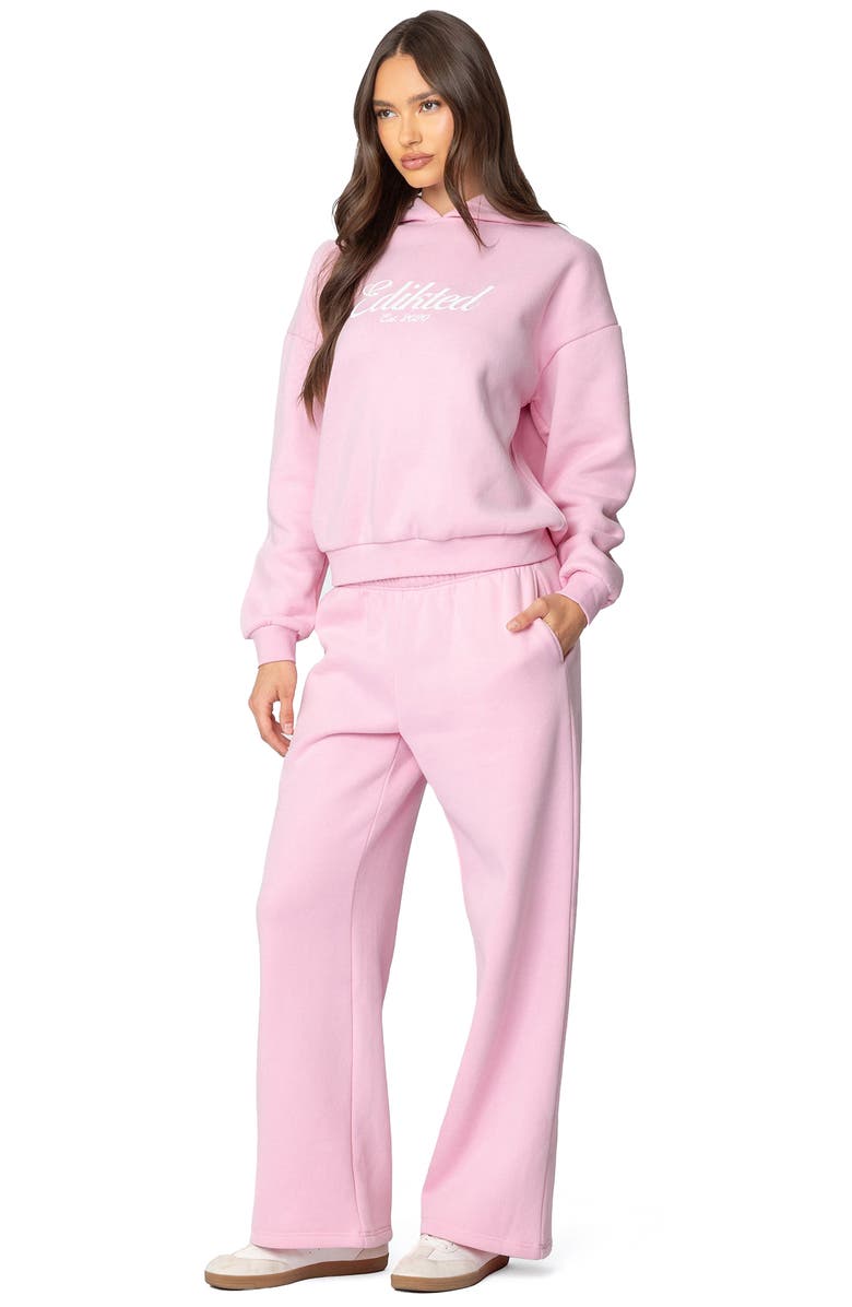 EDIKTED Logo Hoodie, Alternate, color, Pink