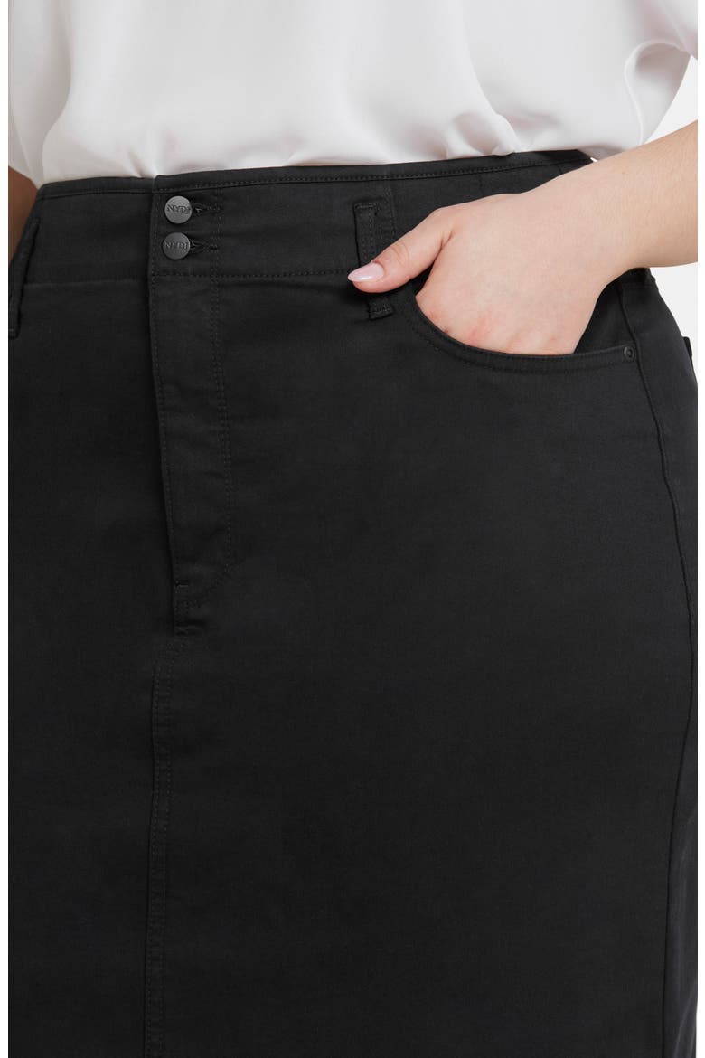 Hollywood Pencil Denim Skirt, Alternate, color, BLACK