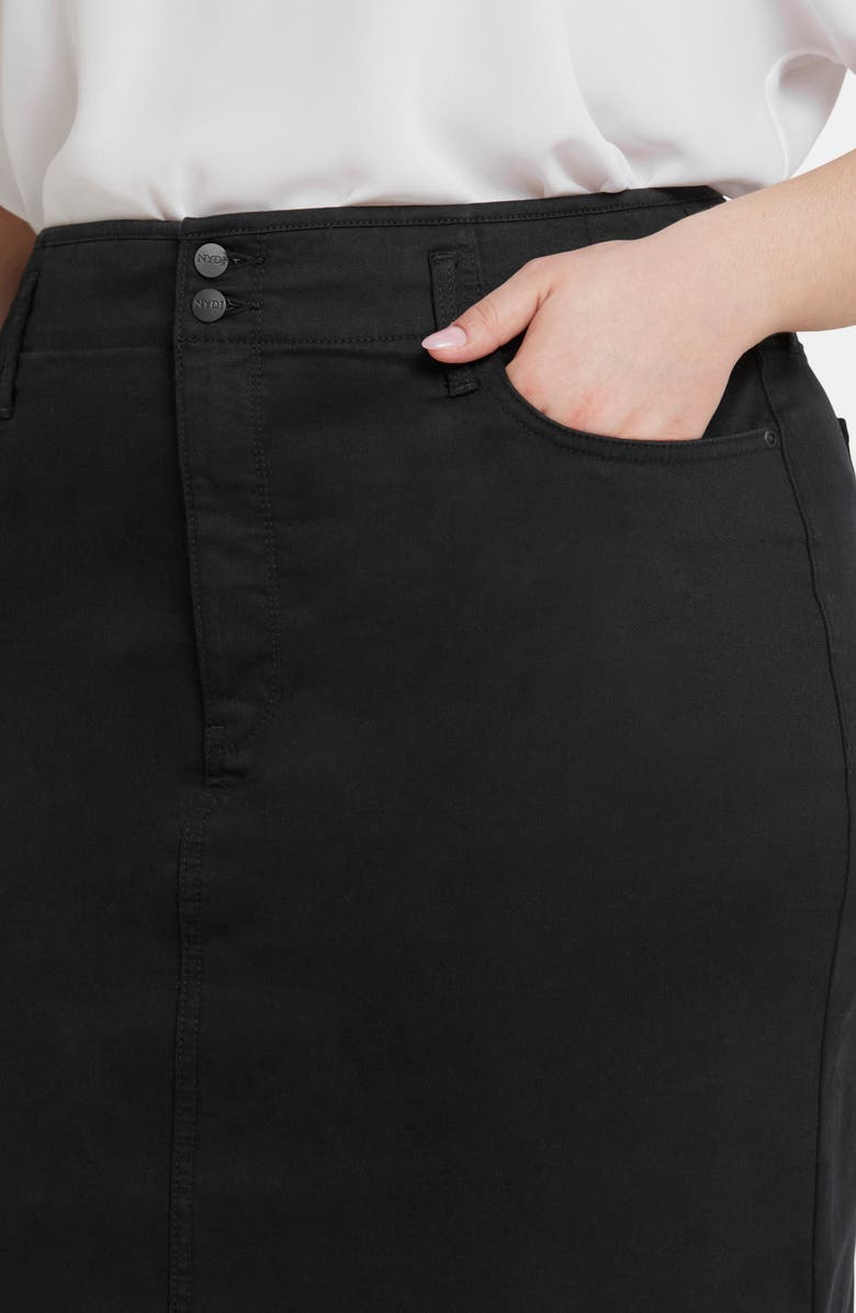 NYDJ Hollywood Pencil Denim Skirt, Alternate, color, Black