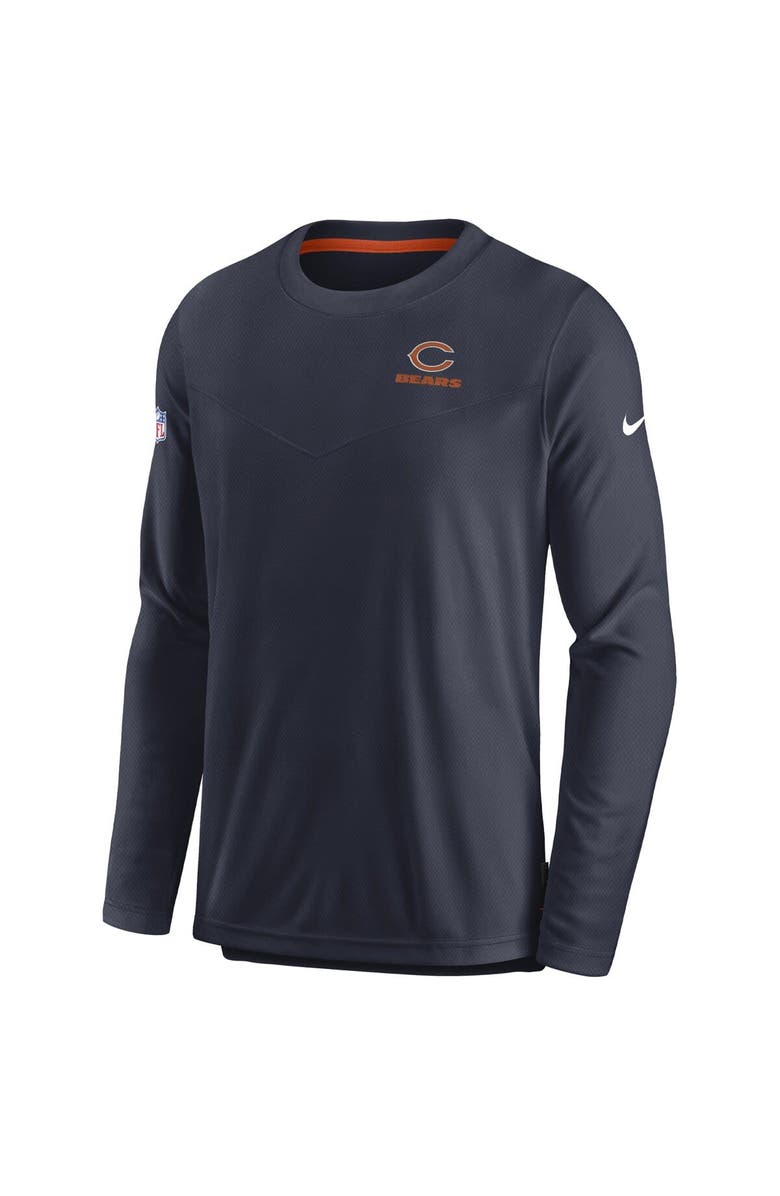 Nike Men's Nike Navy Chicago Bears Sideline Lockup Performance Long Sleeve T-Shirt, Alternate, color, Navy