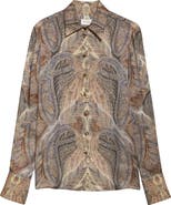 Zimmermann Hypnotic Silk Button-Up Shirt