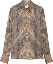 Zimmermann Hypnotic Silk Button-Up Shirt