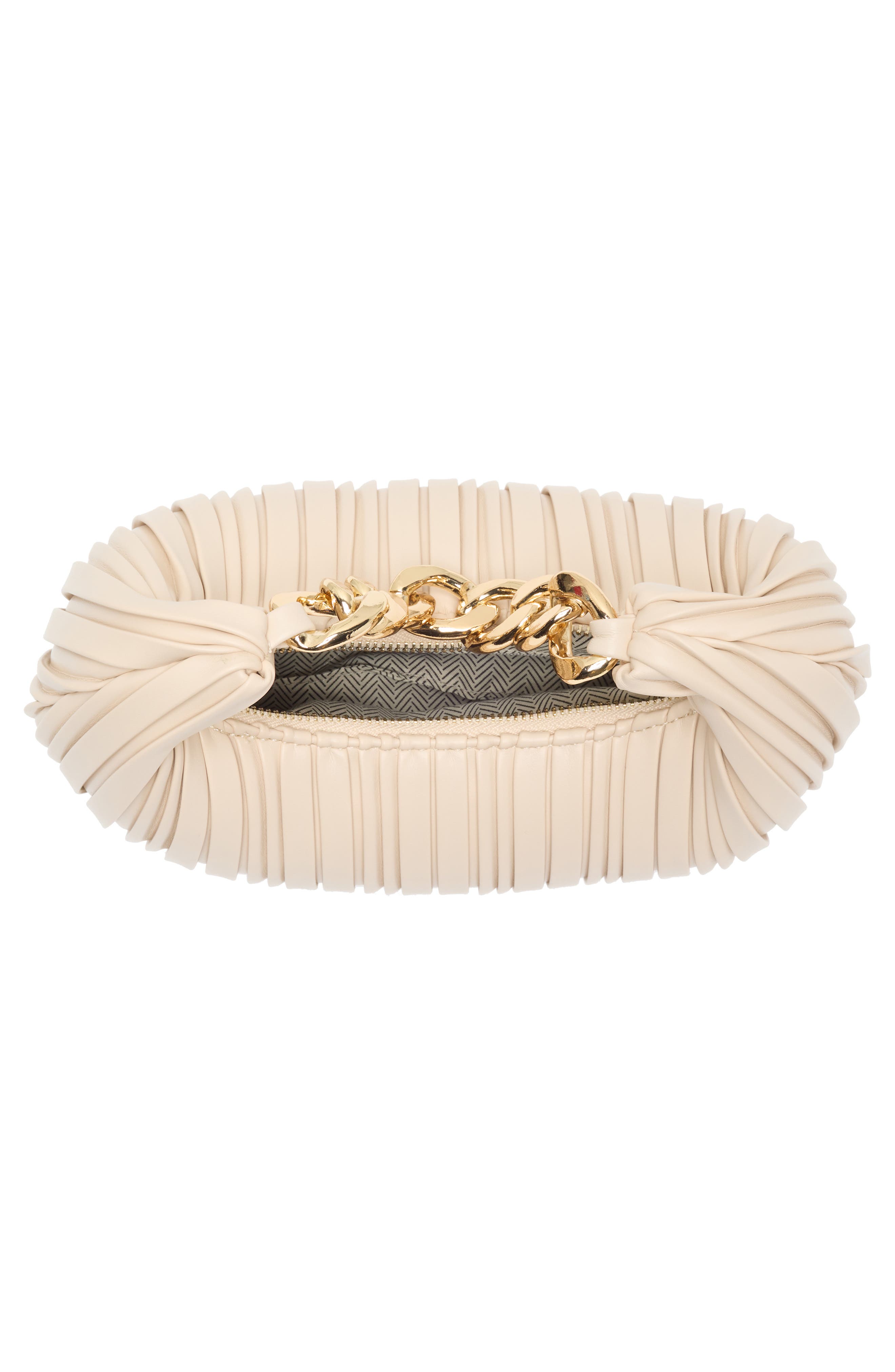 URBAN EXPRESSIONS HANDBAGS Pleated Chain Shoulder Bag, Alternate, color, Oatmilk