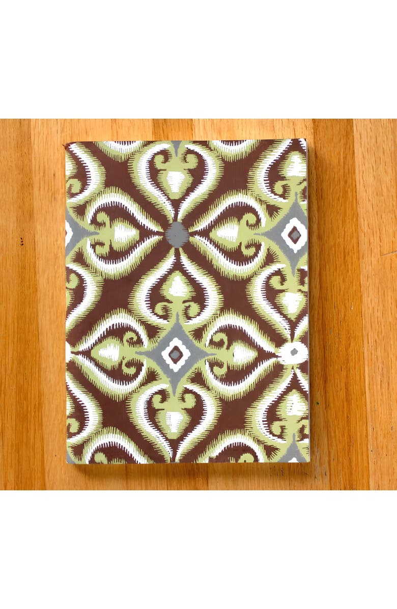 Sustainable Threads Soft Cover Journal, Main, color, Green Geometry