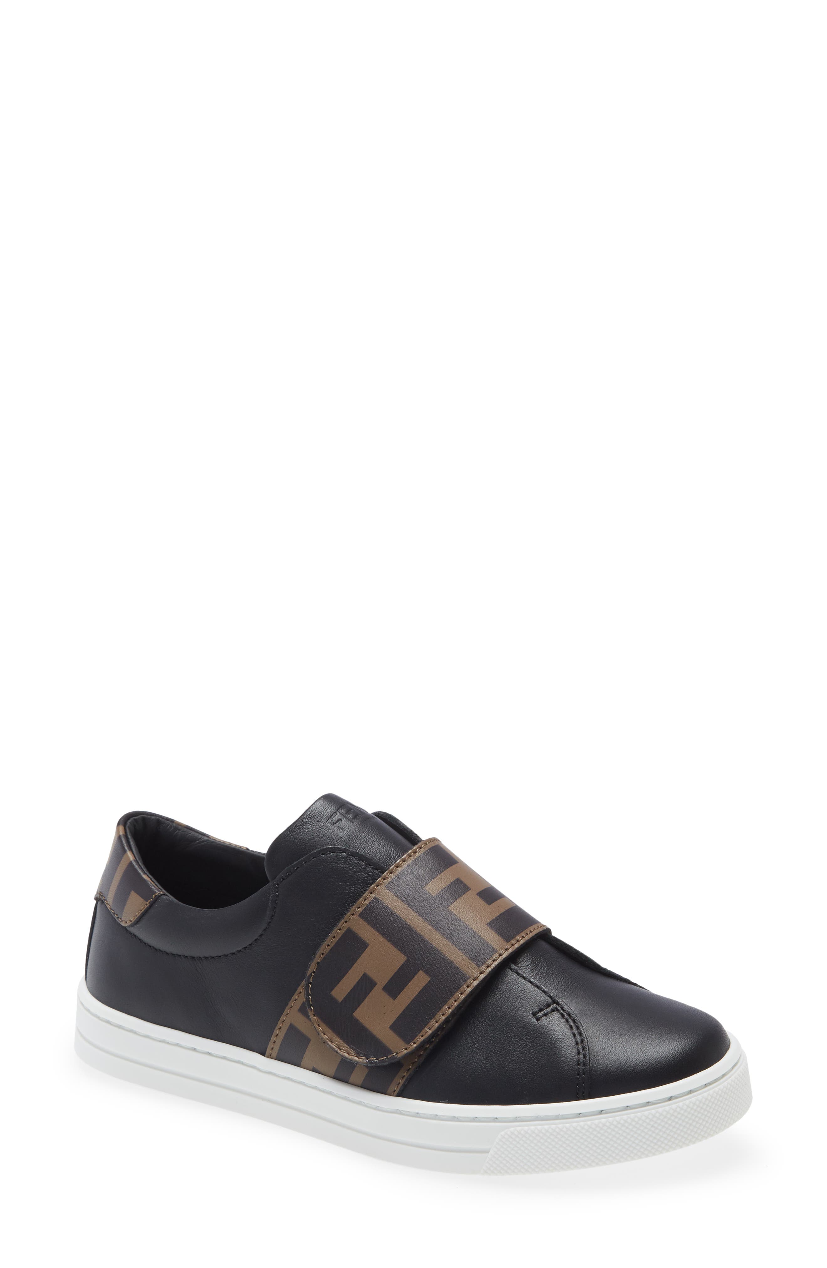 Fendi Kids' FF Logo Low Top Sneaker, Main, color, 
