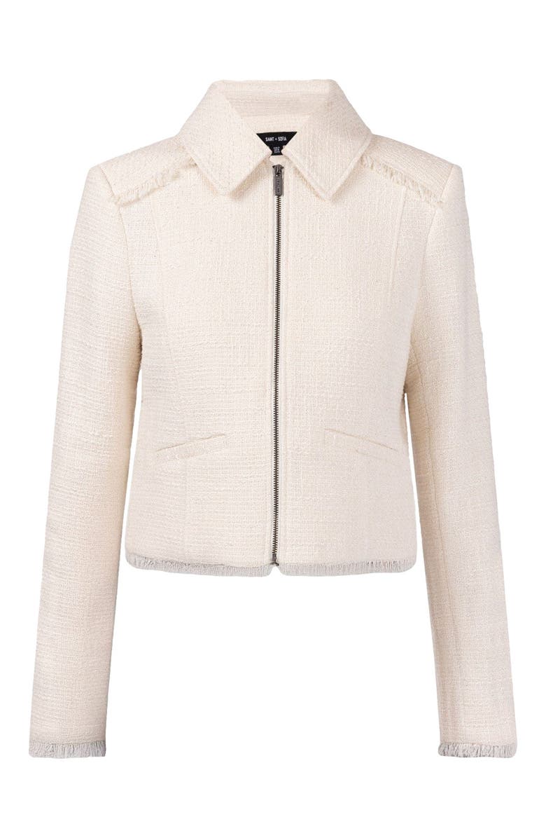 Saint + Sofia Kinley Jacket, Alternate, color, Cream