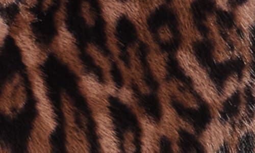 Isaac Mizrahi New York Oversize Collar Faux Fur Jacket In Brown