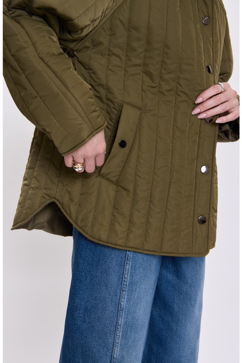 Sawyer Channel Quilted Jacket, Alternate, color, OLIVE