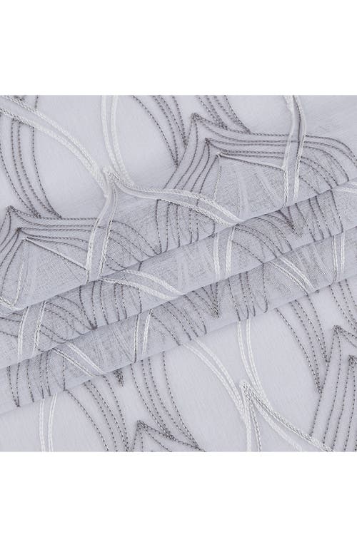 Dainty Home Set Of 2 Print Sheer Curtain Panels In White