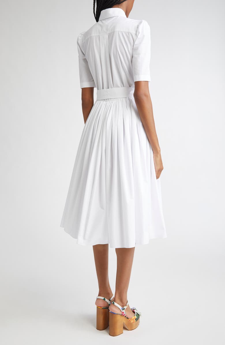 Dolce&Gabbana Belted Cotton Poplin Shirtdress, Alternate, color, W0800 Bianco Ottico
