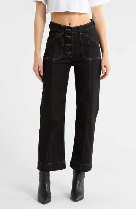 Vigoss Exposed Button Ankle Trouser Jeans