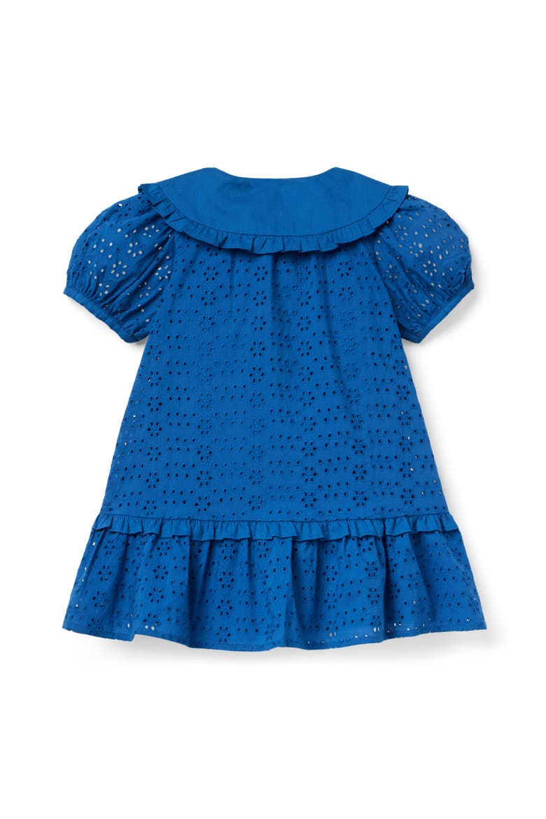 Eyelet Collared Dress, Alternate, color, Blue