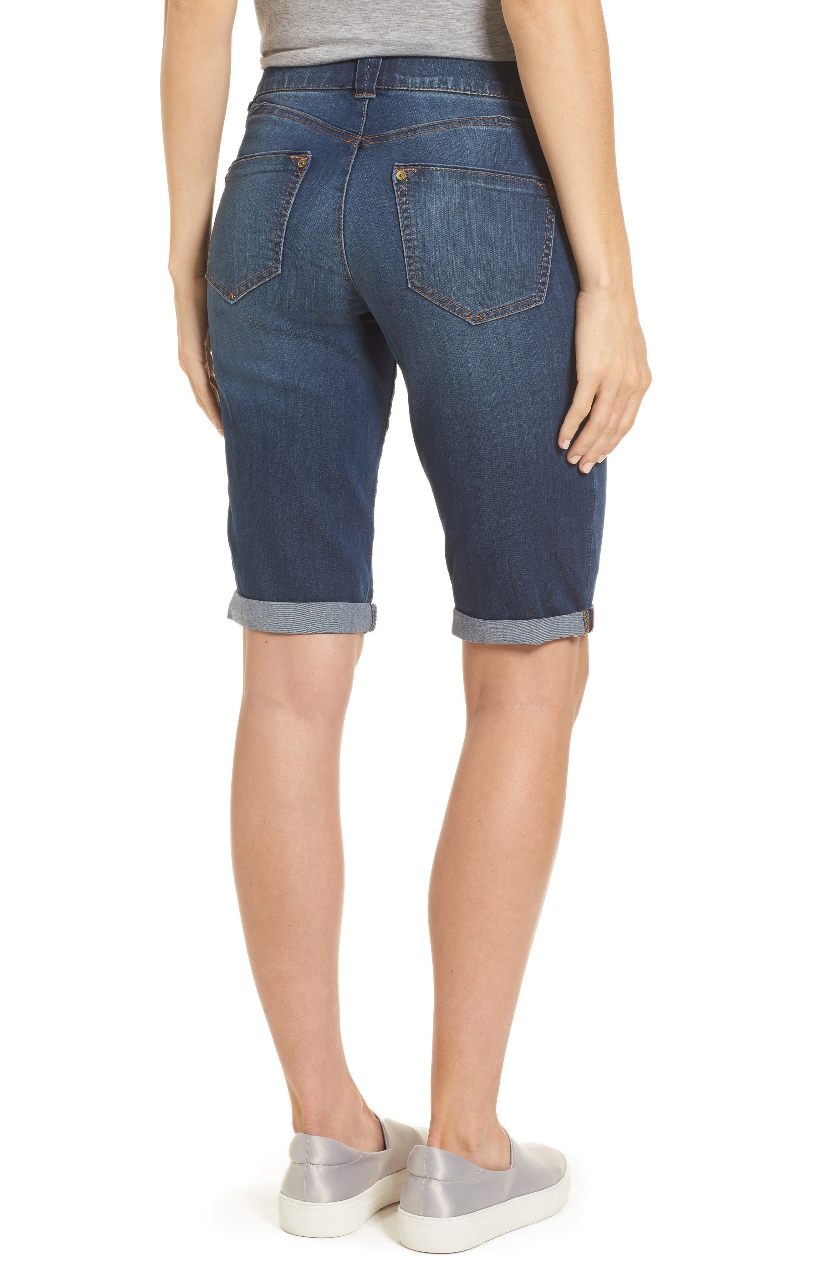 Cuffed Denim Shorts - image 2