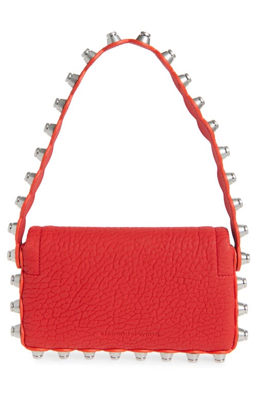 Alexander Wang Roz Scallop Stud Leather Crossbody Bag In 629 Fiery Red