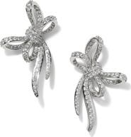 Nadri Le Bisou Pavé Bow Stud Earrings