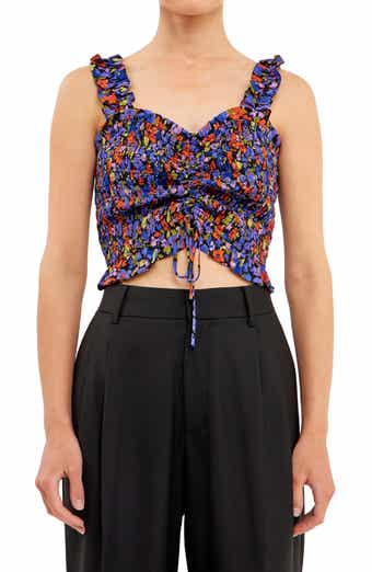 Endless Rose Floral Print Smocked Tank