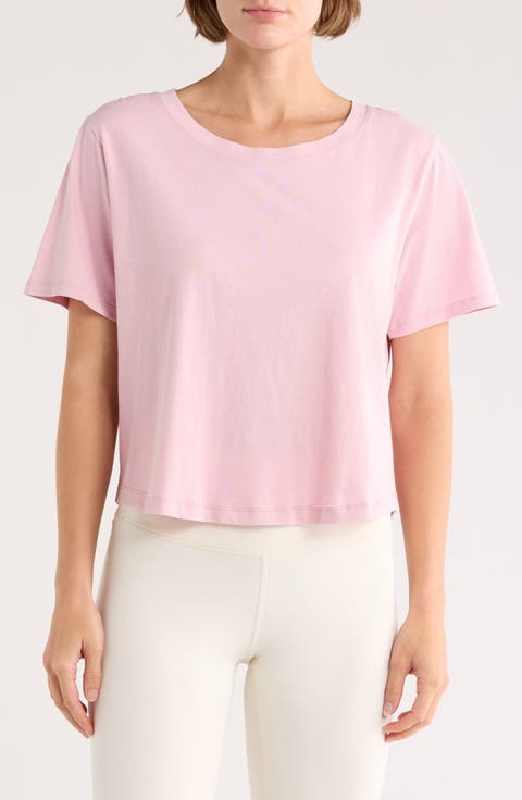Stone Washed Pima Cotton Crop T-Shirt