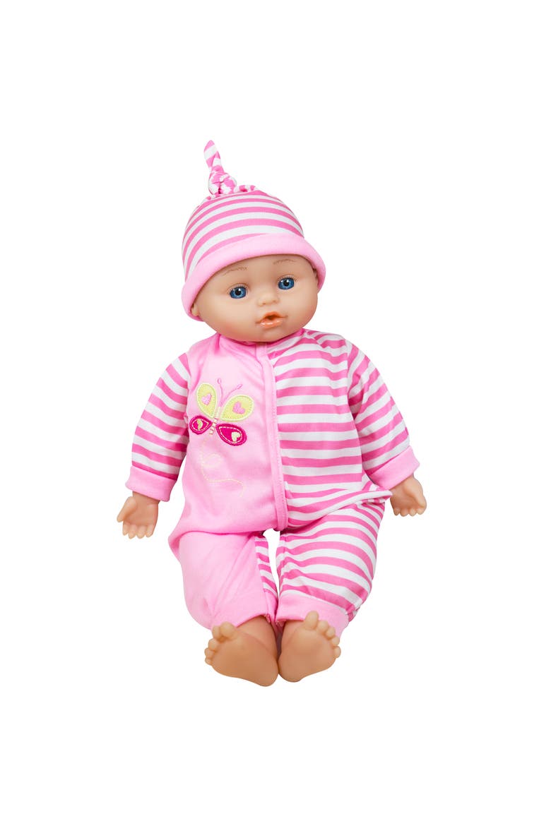 16 Inch Talking Baby Doll, Striped Butterfly Outfit, Alternate, color, Multicolored
