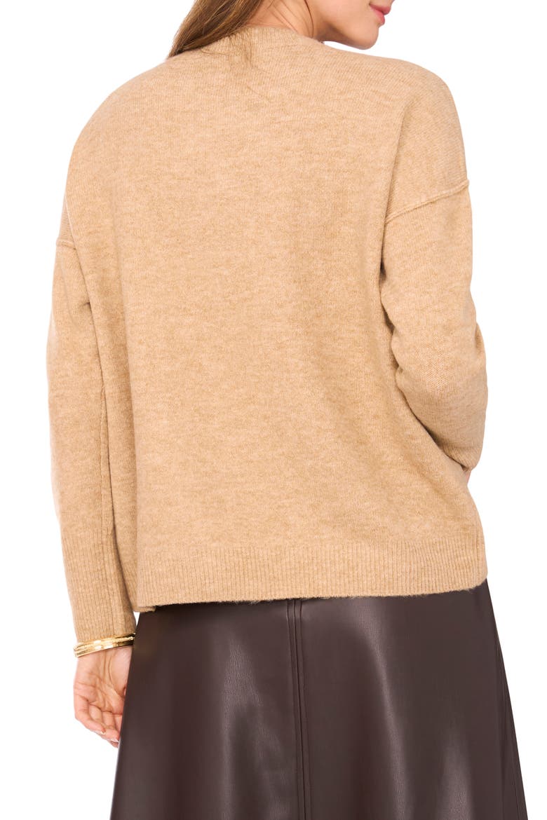 Exposed Seam Crewneck Sweater, Alternate, color, LATTE HTHR