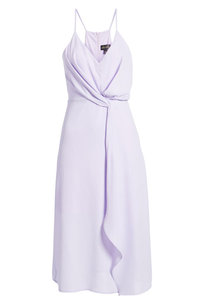 Knotted Waist Midi Dress, Alternate, color, LILAC