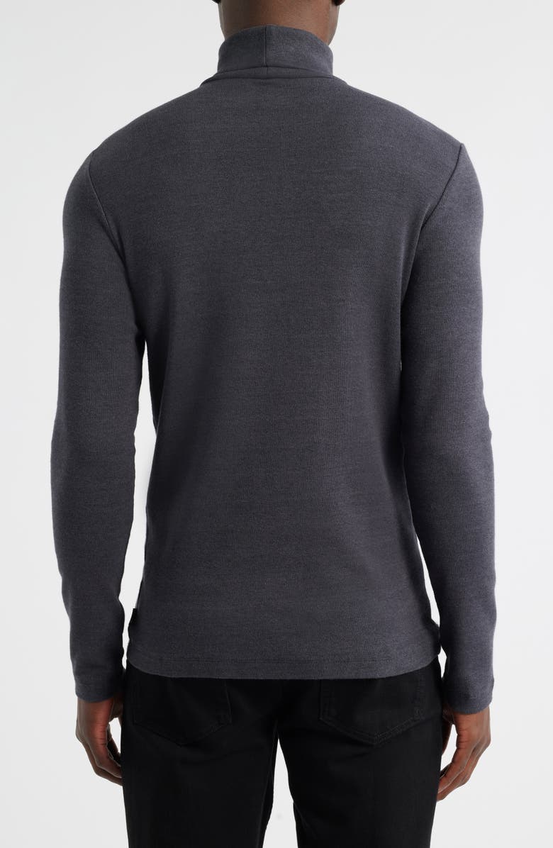 AG Canon Turtleneck Cotton Blend Sweater, Alternate, color, Heather Charcoal