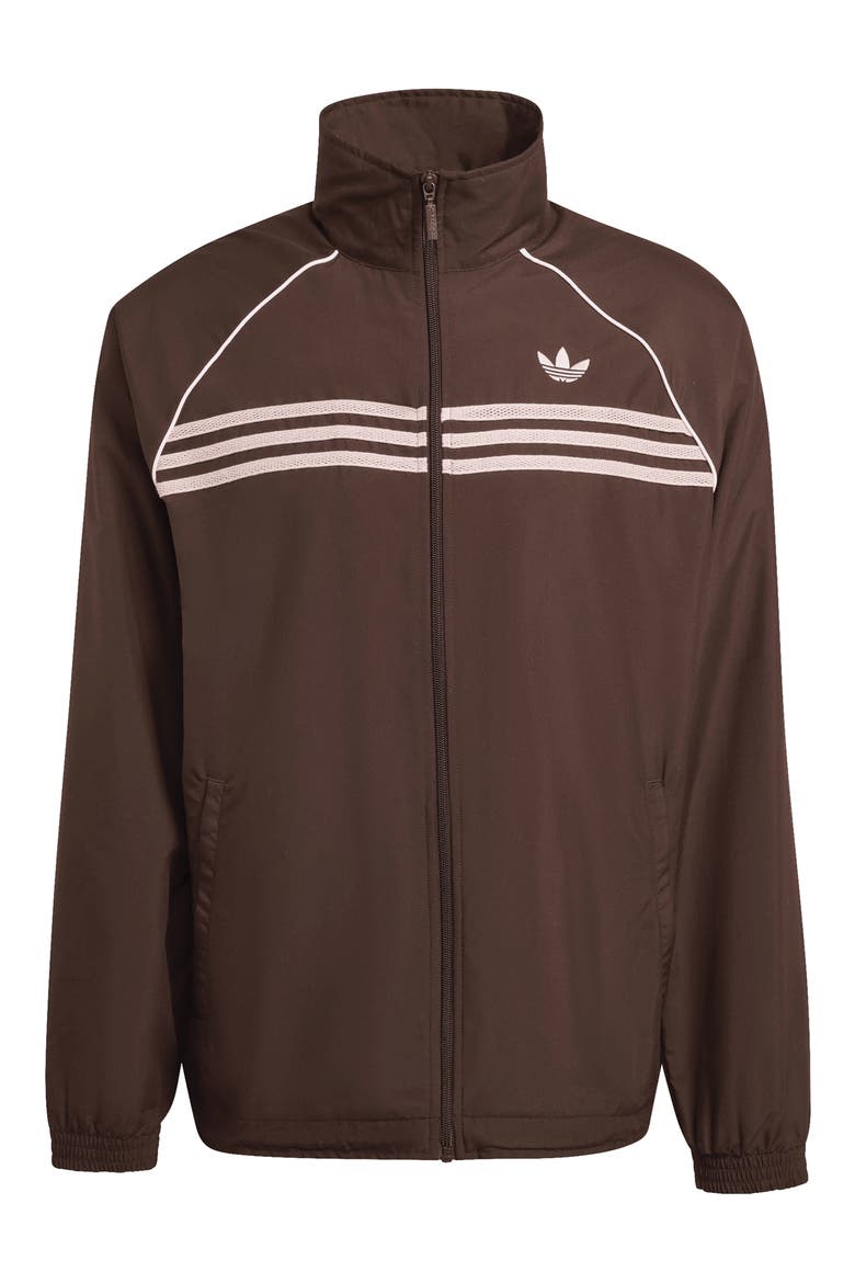 Chest Stripes Track Jacket, Alternate, color, AURORA COFFEE/ /