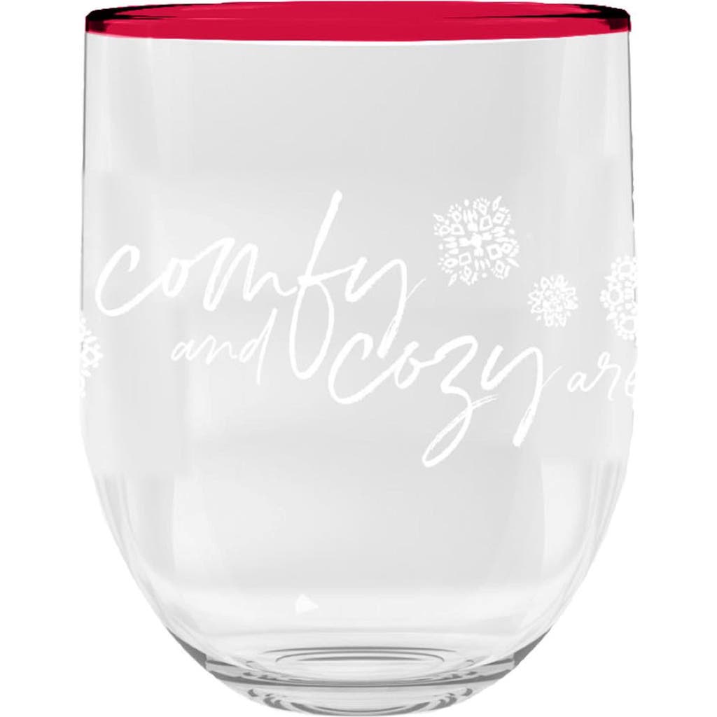 Shop Tarhong Holiday Set Of 6 Stemless Wine Glasses In Clear