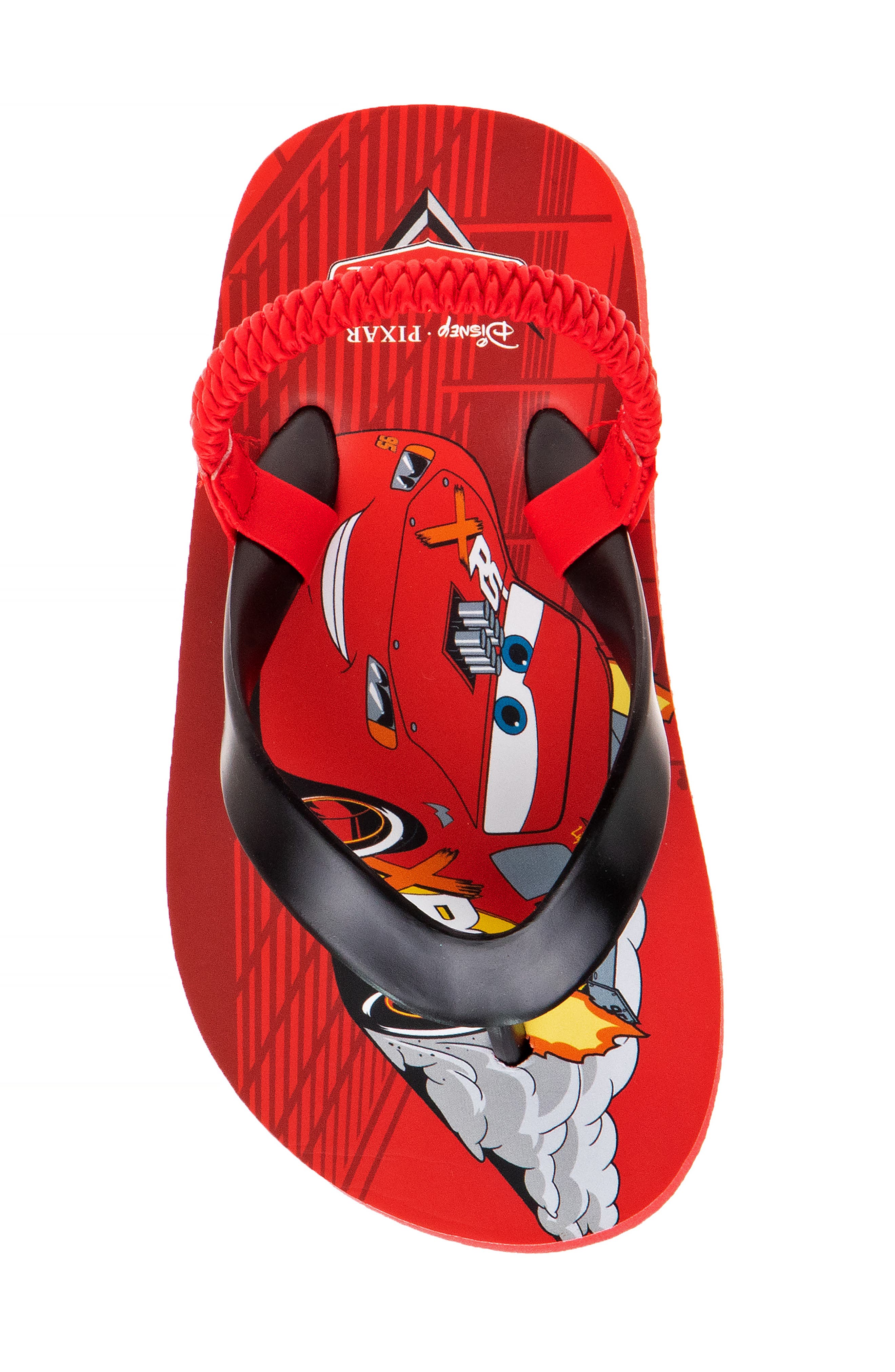 JOSMO Kids' Pixar<sup>®</sup> Lightning McQueen Flip Flop Sandal, Alternate, color, 