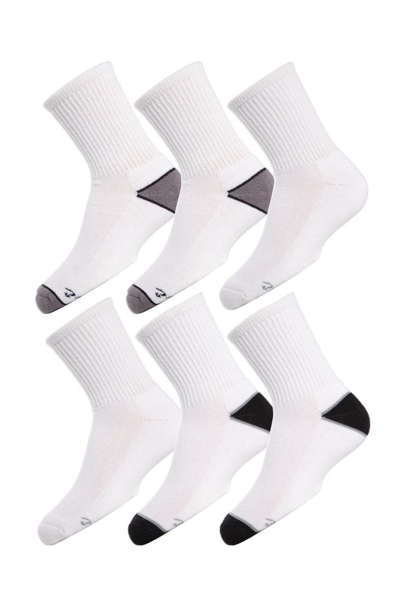 MeMoi Crew Sport Socks 3-Pack, Main, color, Black-White-Gray