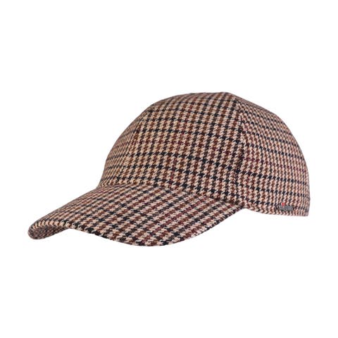 Men's Cashmere Houndstooth Baseball Cap
