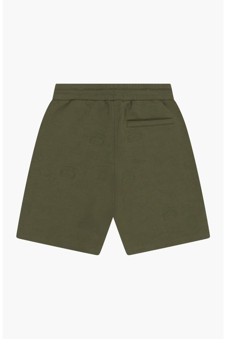 RV Monogram Tonal Print Tee & Shorts Set, Alternate, color, Olive Green