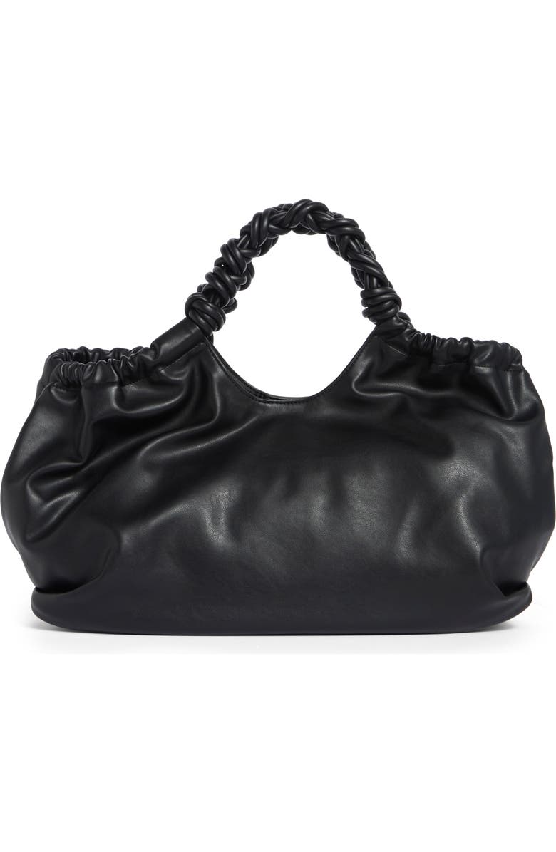 DKNY Pia Faux Leather Tote, Alternate, color, Black/ Silver