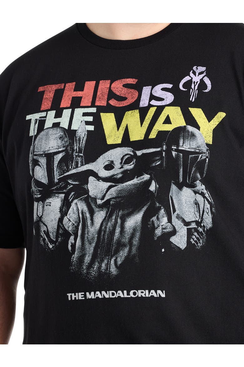 Big & Tall Star Wars Mandalorian Graphic Tee, Alternate, color, BLACK