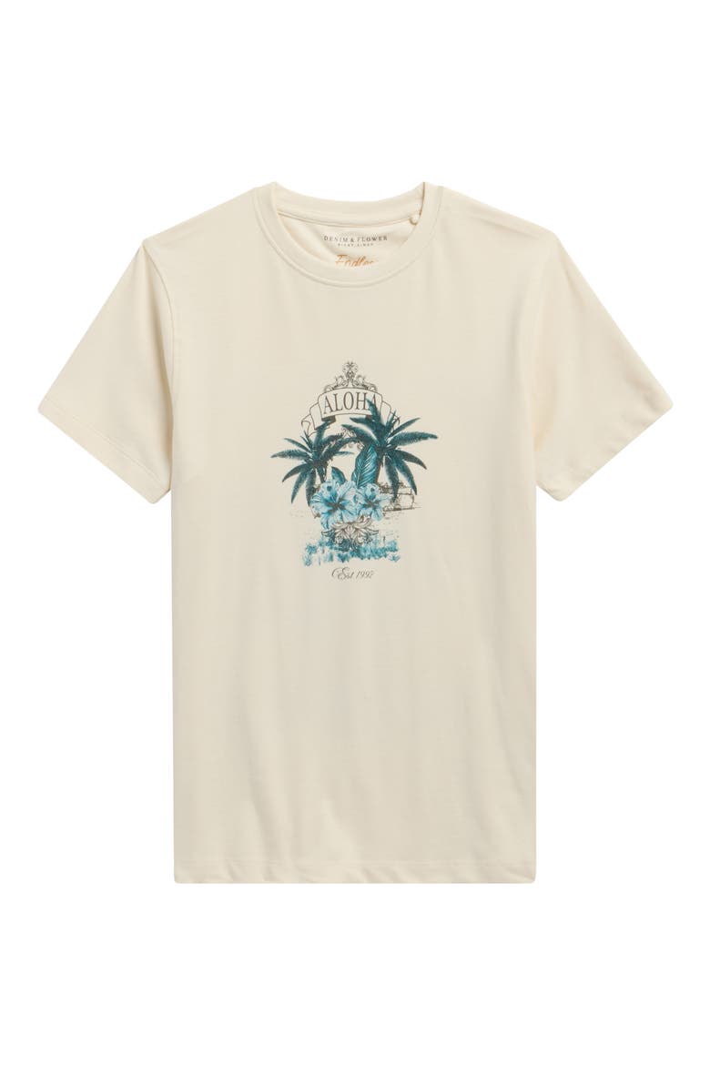 Kids' Aloha Graphic T-Shirt, Main, color, CREAM
