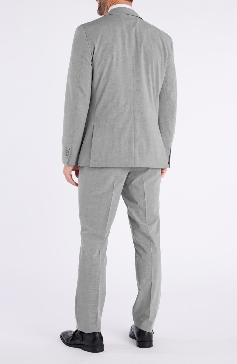 SAVILE ROW CO Light Grey Plaid Suit, Alternate, color, Grey