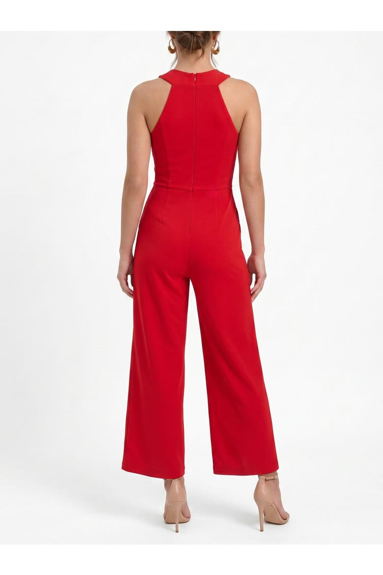 CBS HALTER JUMPSUIT, Alternate, color, RIO RED