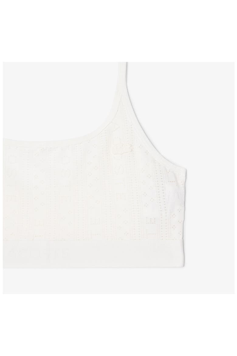 Logo Pointelle Bralette, Alternate, color, 70V - FARINE