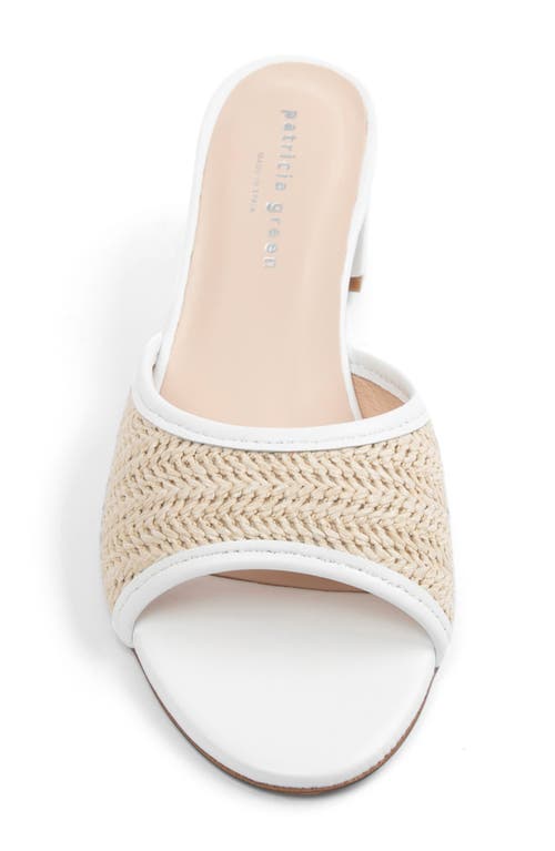 Shop Patricia Green Sienna Raffia Slide Sandal In White