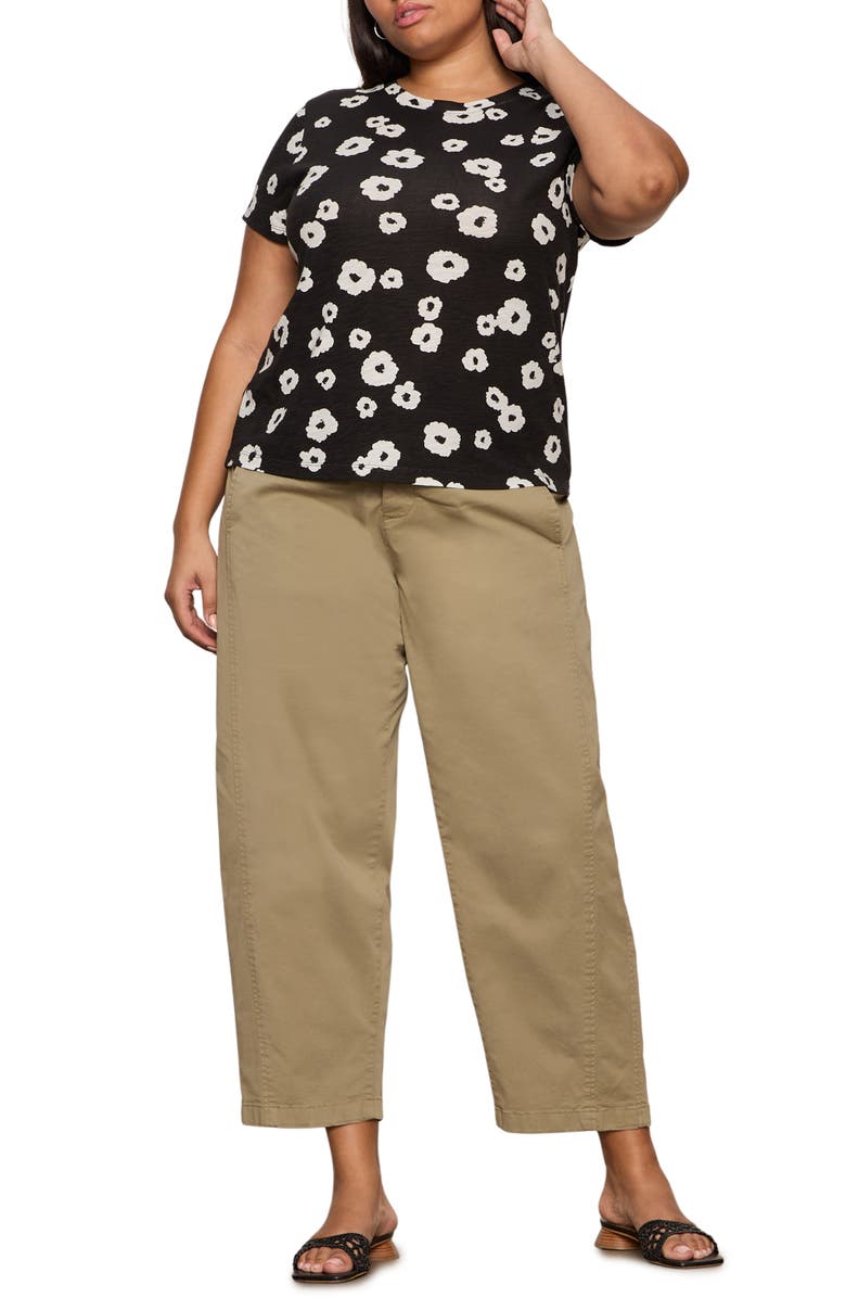 Sanctuary The Perfect T-Shirt, Alternate, color, Black Petite Bloom