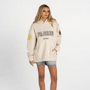THE WILD COLLECTIVE Women's The Wild Collective  Cream San Diego Padres Oversized Cord Hoodie