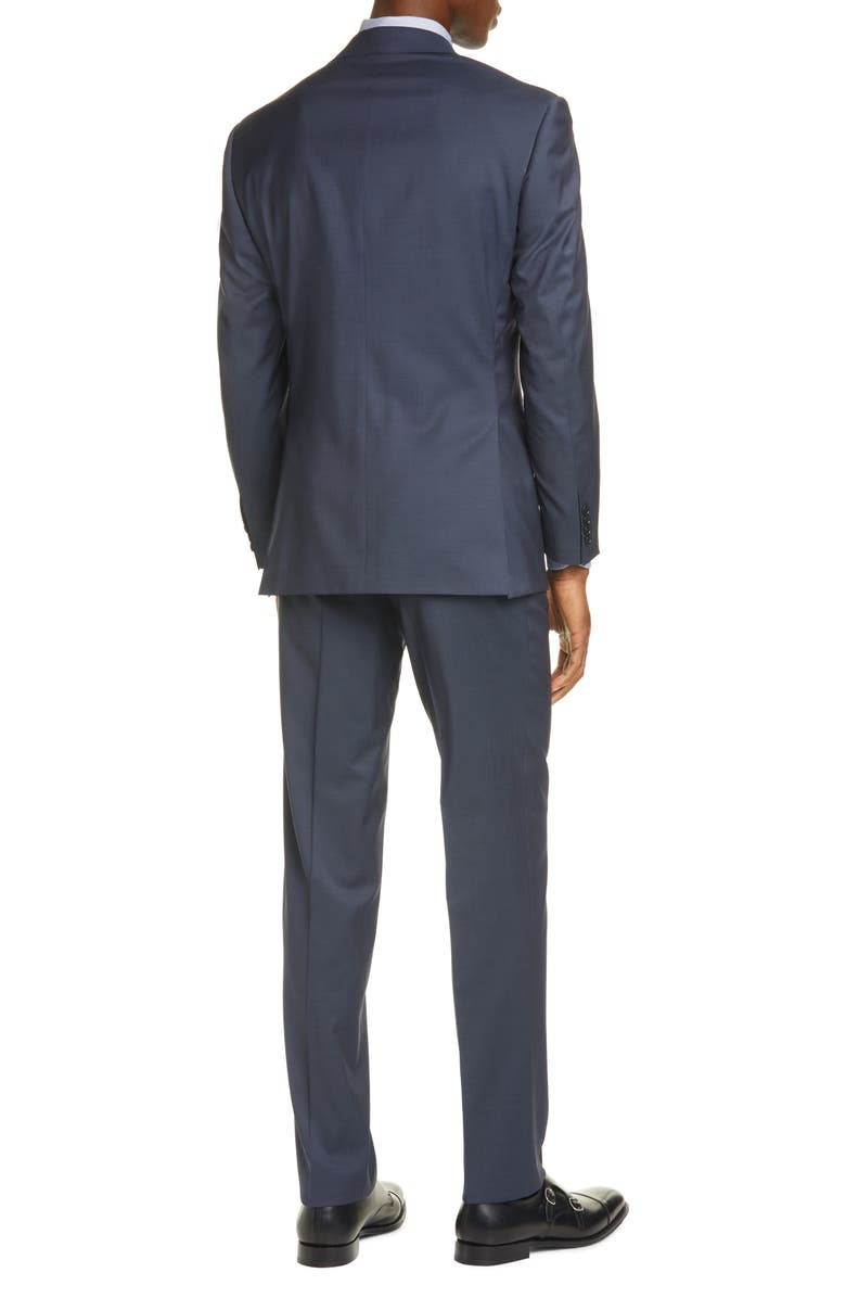 Canali Siena Classic Fit Solid Wool Suit, Alternate, color, 