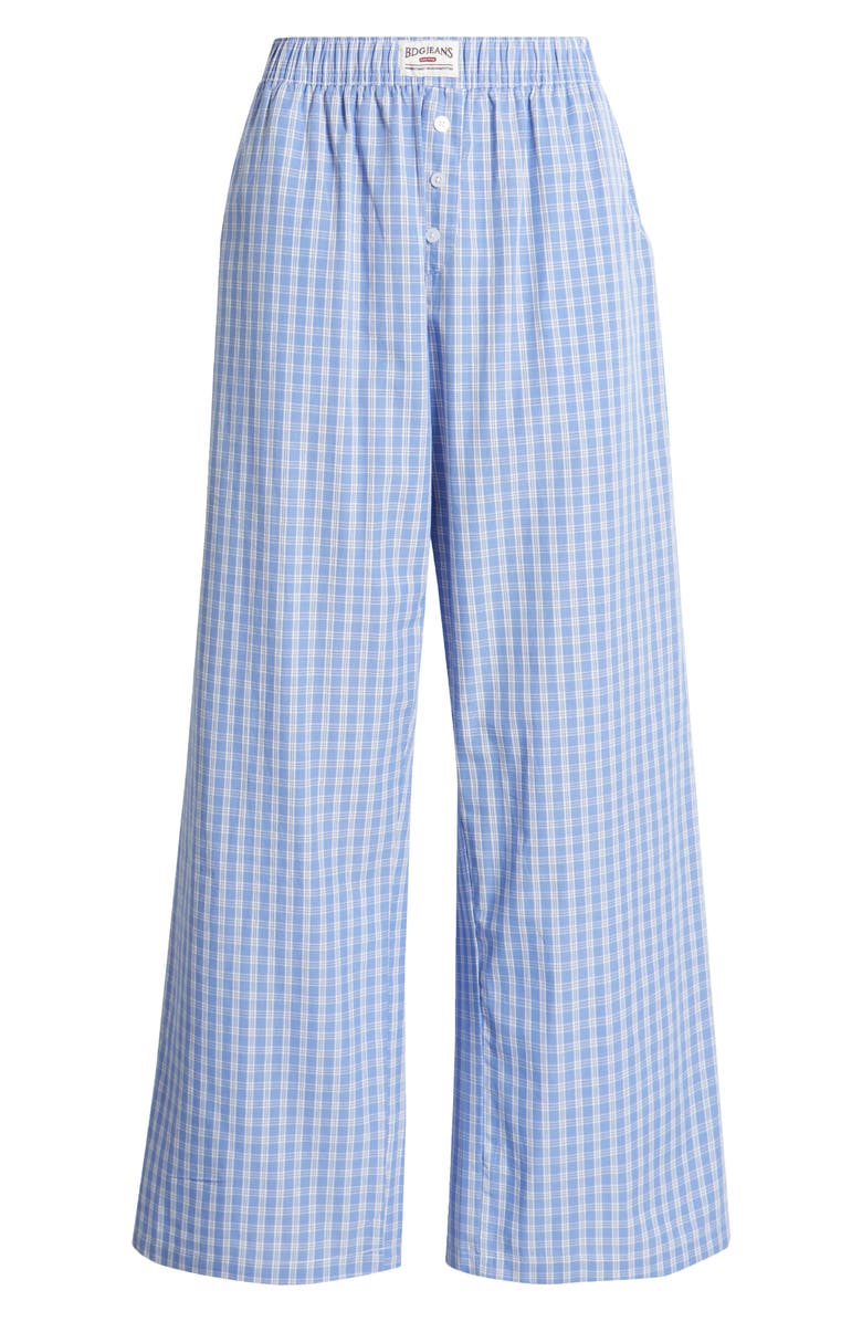BDG Urban Outfitters Check Straight Leg Pants, Alternate, color, Blue Check