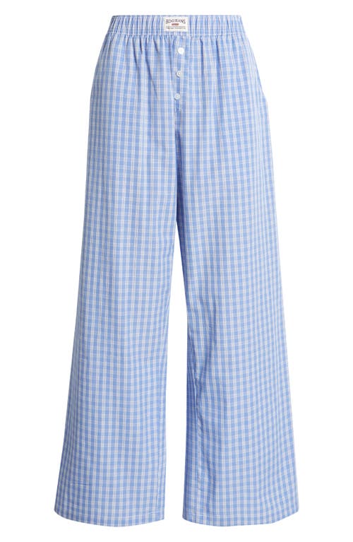 Shop Bdg Urban Outfitters Check Straight Leg Pants In Blue Check