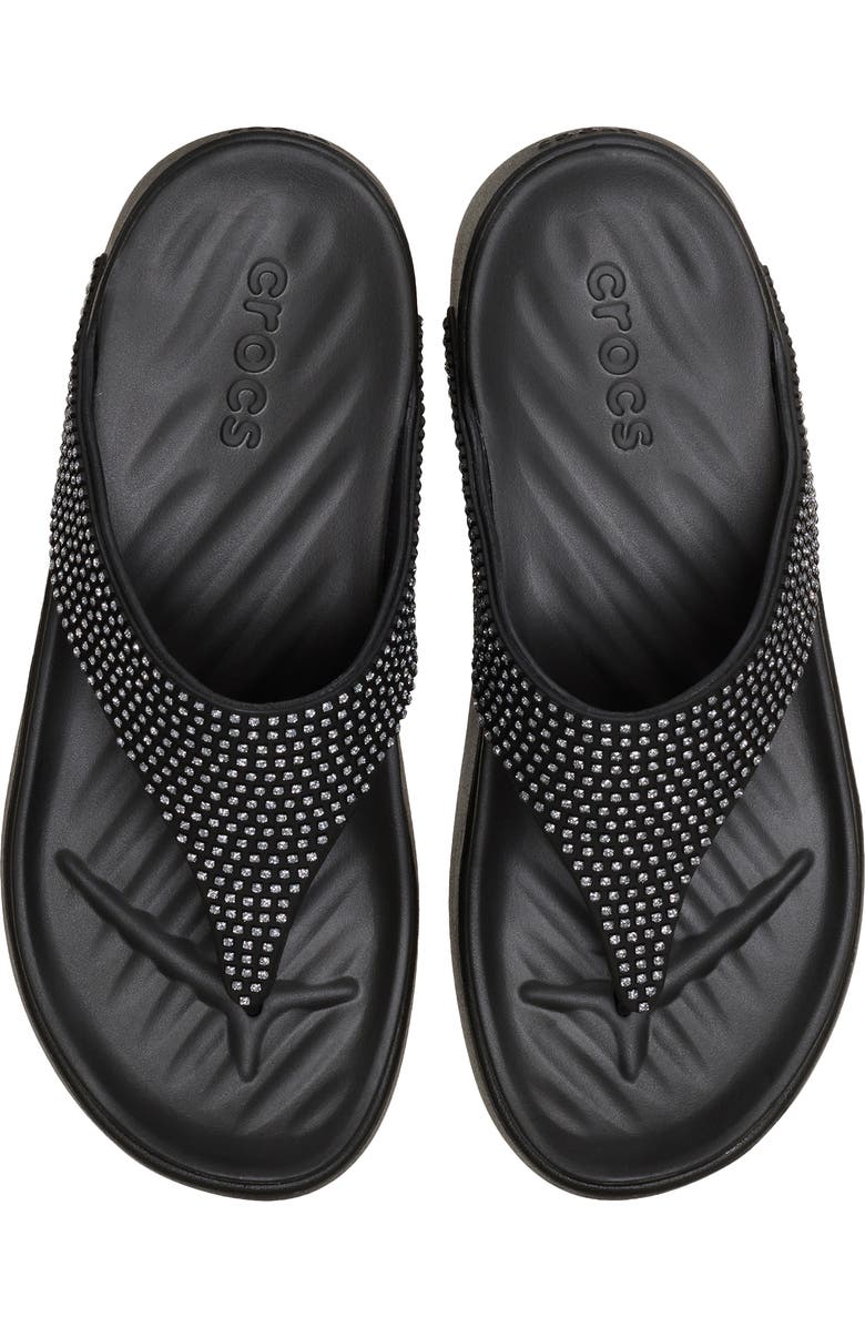CROCS Getaway Gems Flip Flop, Alternate, color, Black