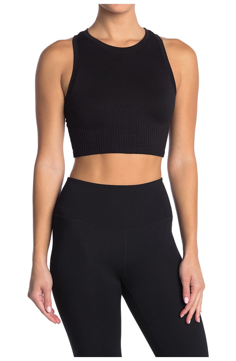 90 DEGREE BY REFLEX Seamless Longline Sports Bra, Main, color,