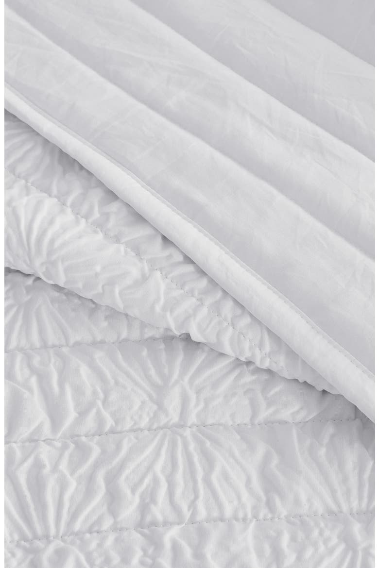 Floral Embossed Quilt Set, Alternate, color, WHITE